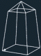 Vitrine collectionneur de luxe Pyramide, plaqué or 24 K, Hauteur: 30 cmSol: 19 x 19 cm, sans illumination